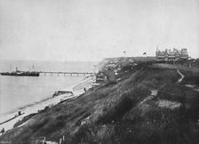 Totland Bay - An Excursion Steamer at the Pier 1895