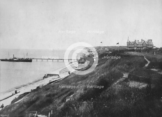 'Totland Bay - An Excursion Steamer at the Pier', 1895. Artist: Unknown.