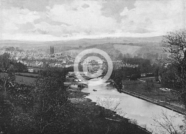 'Totnes, from the Sharpham Road', c1896. Artist: Brinley & Son.