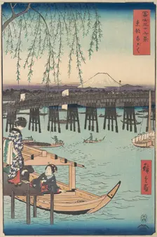 Toto, Ryogoku, from the series Thirty-six Views of Mount Fuji (Fugak..., 4th month, Horse year 1858. Creator: Ando Hiroshige