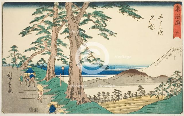 Totsuka—No. 6, from the series "Fifty-three Stations of the Tokaido (Tokaido gojusan...,c. 1847/52. Creator: Ando Hiroshige.