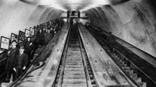 Tottenham Court Road tube station escalators, London, 1926-1927