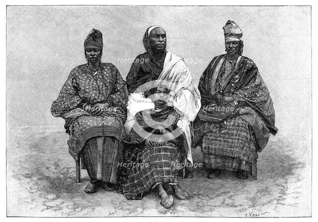 'Toucouleur Types, The Interpreter Alpha Sega and His Sisters', late 19th century.Artist: Henri Thiriat