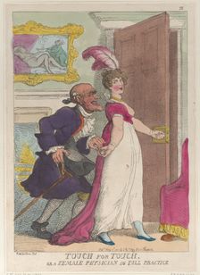 Touch for Touch or a Female Physician in Full Practice, May 1, 1811., May 1, 1811. Creator: Thomas Rowlandson