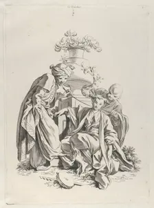 Touch, from The Five Senses, 1720-70. Creator: Francois Boucher