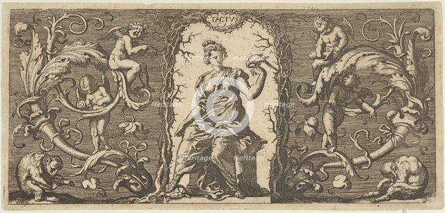 Touch (Tactus), from Quinque Sensuum (Five Senses), ca. 1655. Creator: Francis Cleyn.