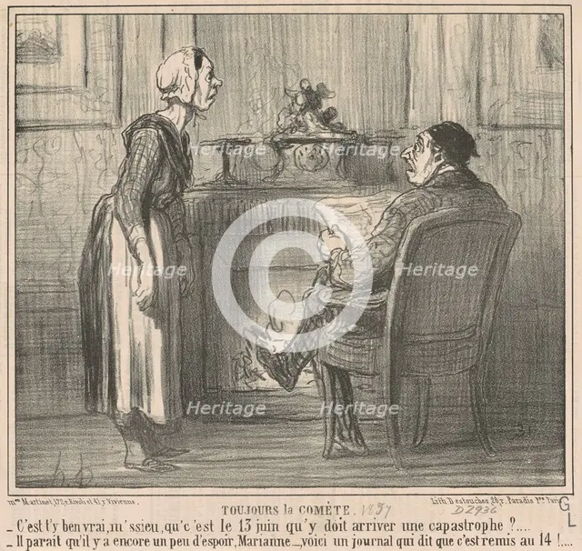 Toujours la comète, 19th century. Creator: Honore Daumier.
