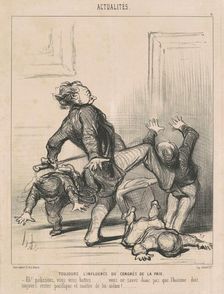 Toujours l'influence du congrès de la paix ..., 1849. Creator: Honore Daumier