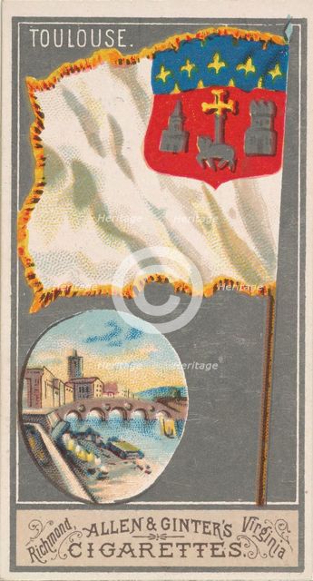 Toulouse, from the City Flags series (N6) for Allen & Ginter Cigarettes Brands, 1887. Creator: Allen & Ginter.