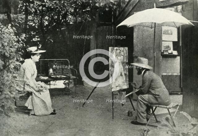 Toulouse-Lautrec painting Berthe la Sourde, 1890, (1947).  Creator: Maurice Joyant.
