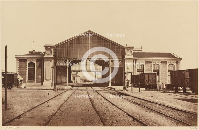 Toulon, Gare (Toulon, Train Station), 1861 or later. Creator: Edouard Baldus.