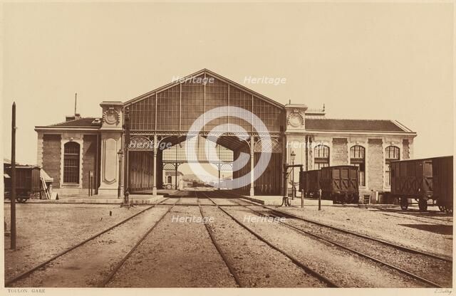 Toulon, Gare (Toulon, Train Station), 1861 or later. Creator: Edouard Baldus.