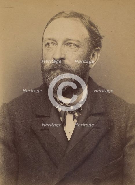 Toulet. Guy, Flavien. 41 ans, né à Boufler (Somme). Entrepreneur de peinture. Anarchiste. ..., 1894. Creator: Alphonse Bertillon.
