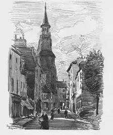 Tour D'Horloge, Dinan c.1907. Artist: William Henry Charlton