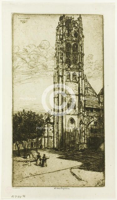 Tour St. Laurent, Rouen, 1899. Creator: Donald Shaw MacLaughlan.