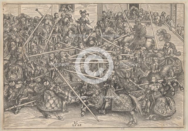Tournament, 1509. Artist: Cranach, Lucas, the Elder (1472-1553)