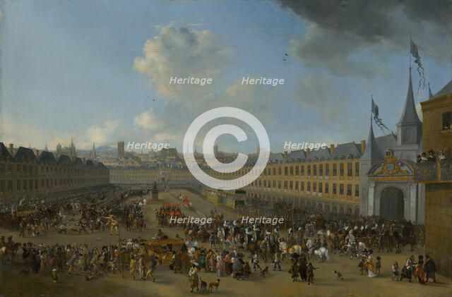 Tournament at the Place des Vosges in Paris , ca 1665. Creator: Wouwerman, Pieter (1623-1682).