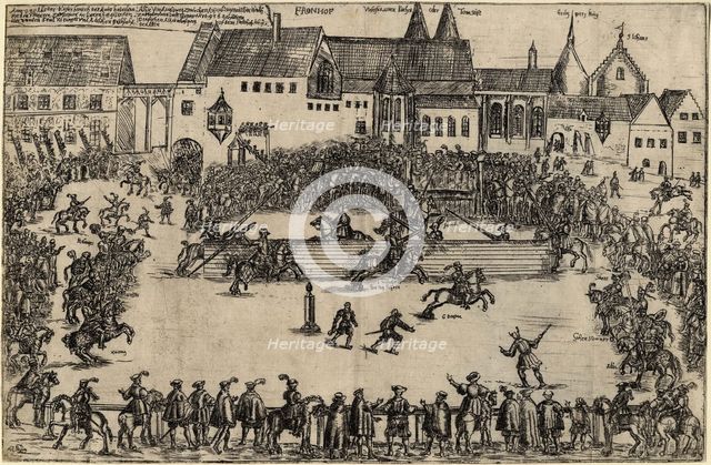 Tournament at the time of Henry I the Fowler (938), ca. 1575. Artist: Anonymous  