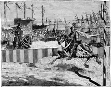 Tournament for the coronation of Louis II d'Anjou, near Calais, c1389 (1882-1884)