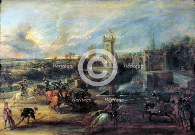 'Tournament in front of Castle Steen', 1635-1637.  Artist: Peter Paul Rubens