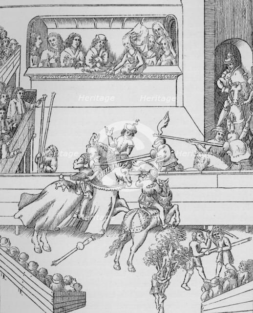 Tournament of the Earl of Warwick, 16th century (1906). Artist: Unknown.