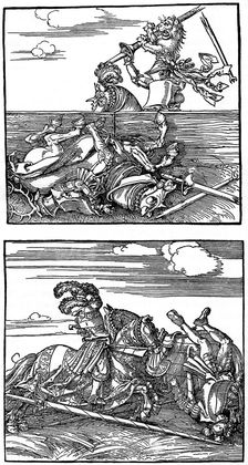 Tournament scenes 1515-1516, (1936). Artist: Albrecht Dürer