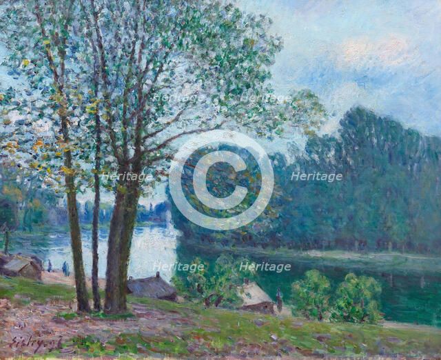 Tournant du Loing à Moret, 1896. Creator: Sisley; Alfred (1839-1899).