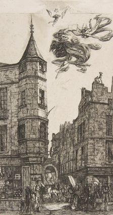 Tourelle Rue de l'Ecole de Médecine, 22 (House with a Turret, No 22, rue de l'Eco..., 1861 or later. Creator: Charles Meryon