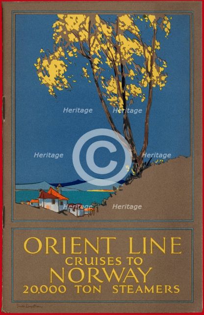 Tourist Brochure for Cruises by Norway and Nordic capitals, 1928.