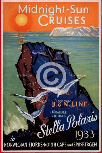 Tourist Brochure for the Norwegian Fiords and North Cape, 1933.