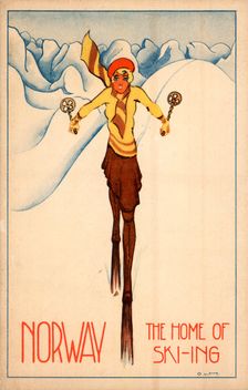 Tourist brochure for the winter season in Norway, 1928