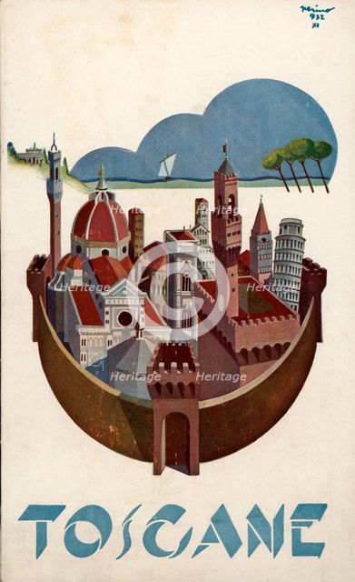 Tourist Brochure for Tuscany, Italy, 1932.