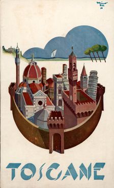 Tourist Brochure for Tuscany, Italy, 1932
