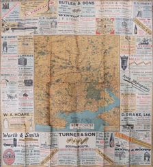 Tourist Map of the New Forest and District, c1900. Creator: Unknown