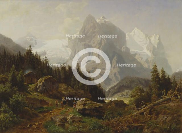 Tourists in the Mountains, 1864. Creator: Nils Bjornsen Moller.