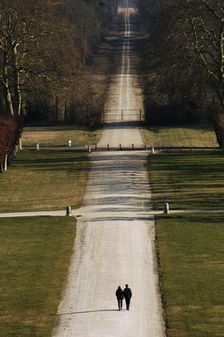 Tourists in the gardens of Chambord Castle, Loire Valley, France, 2008. Creator: Unknown