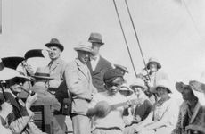 Tourists wathcing a boy playing a ukelele, Havana, Cuba, 1931. Artist: Unknown