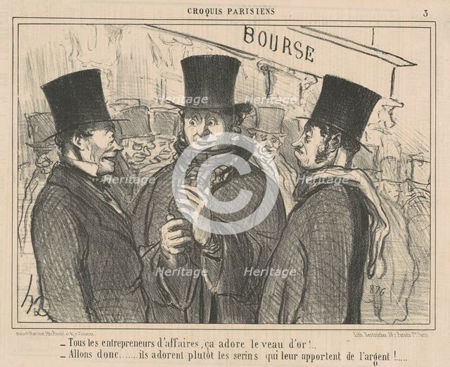 Tous les entrepreneurs d'affaires, ca adore ..., 19th century. Creator: Honore Daumier.