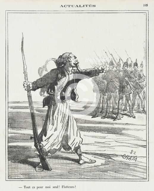 Tout ça pour moi seul! Flatteurs!, 1870. Creator: Cham.