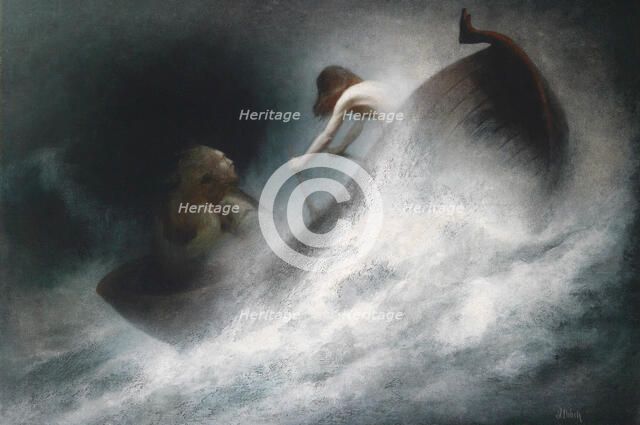 Towards Rescue, c 1900. Creator: Diefenbach, Karl Wilhelm (1851-1913).