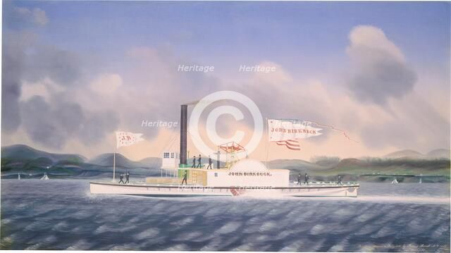 Towboat "John Birkbeck", 1854. Creator: James Bard.
