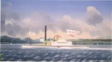 Towboat "John Birkbeck", 1854. Creator: James Bard