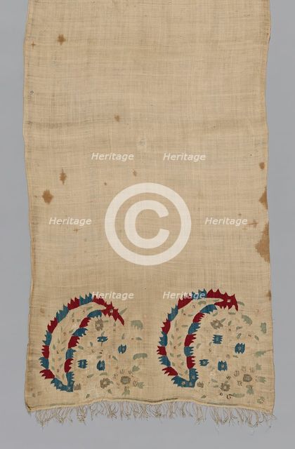 Towel or Napkin (?), Turkey, 17th century. Creator: Unknown.