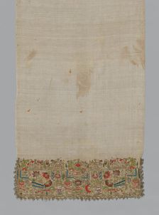Towel or Napkin, Turkey, 1850/1900. Creator: Unknown