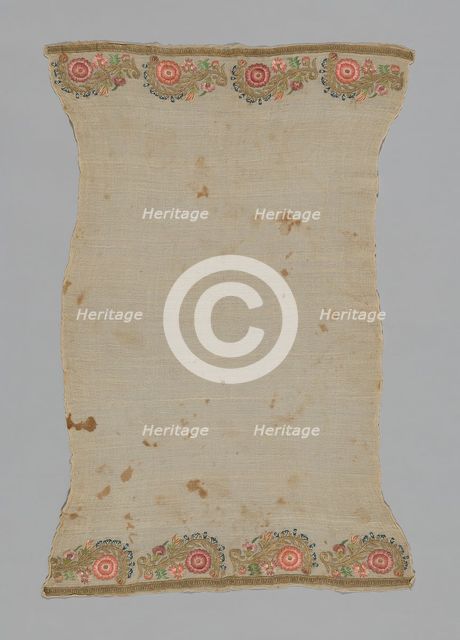 Towel or Napkin, Turkey, 19th century. Creator: Unknown.