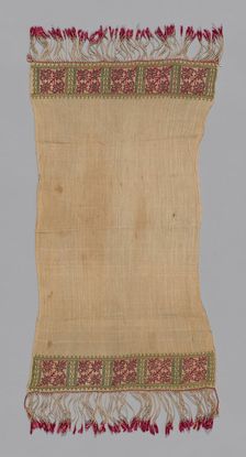 Towel, Mytilene, 19th century. Creator: Unknown