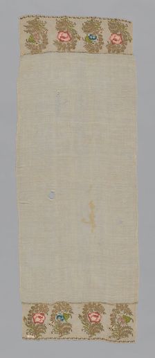 Towel/Napkin or Sash, Turkey, 18th century. Creator: Unknown