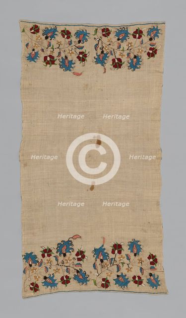Towel/Napkin, Turkey, 17th century. Creator: Unknown.