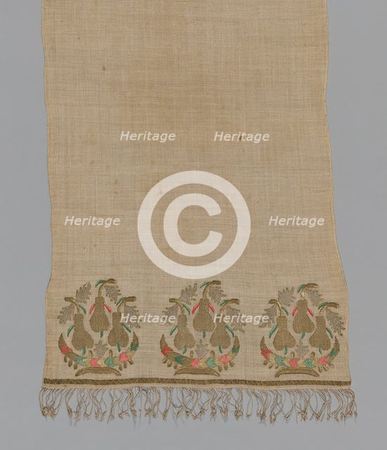 Towel/Napkin, Turkey, 1850/1900. Creator: Unknown.