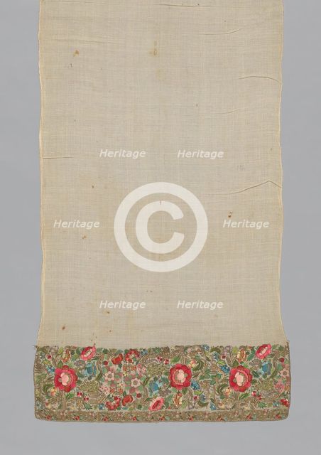 Towel, Turkey, 1800-1850. Creator: Unknown.